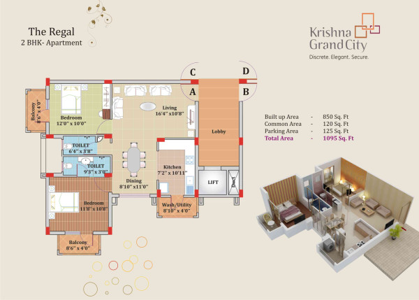 2 BHK at KRISHNA GRAND CITY, Bhilai, Chattisgarh