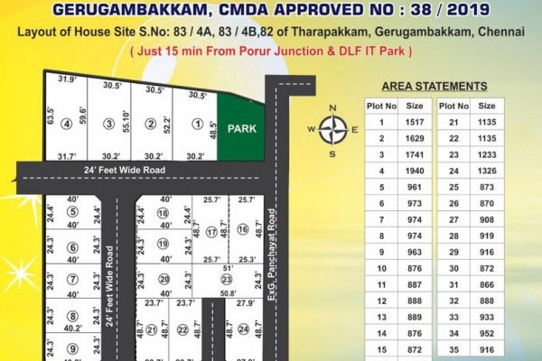 land and plot for sale in Chennai gowrivakkam