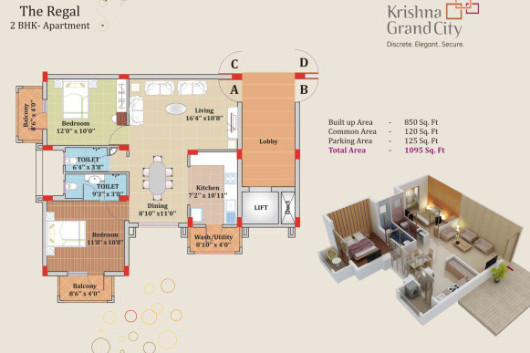 2 BHK at KRISHNA GRAND CITY, Bhilai, Chattisgarh